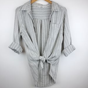 Sonoma Striped Button Down Top Size L